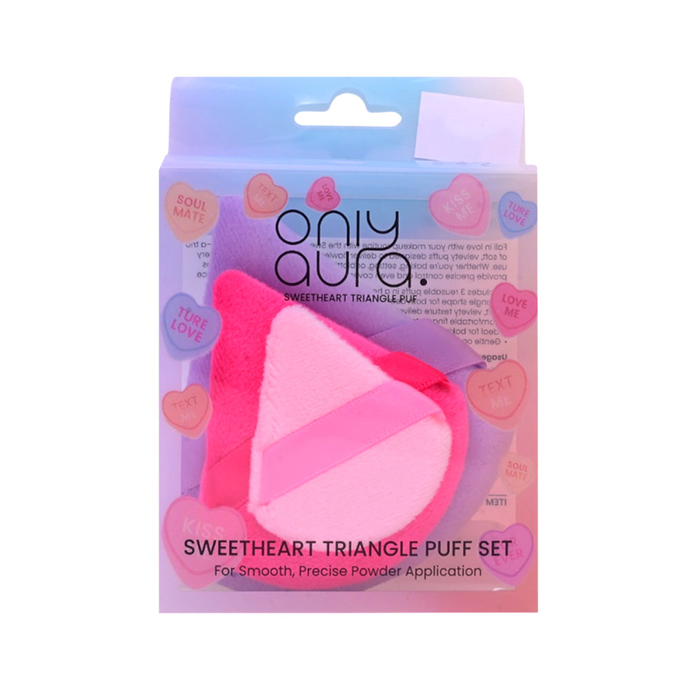 ONLY AURA SWEETHEART TRIANGULAR POWDER PUFF 3FP