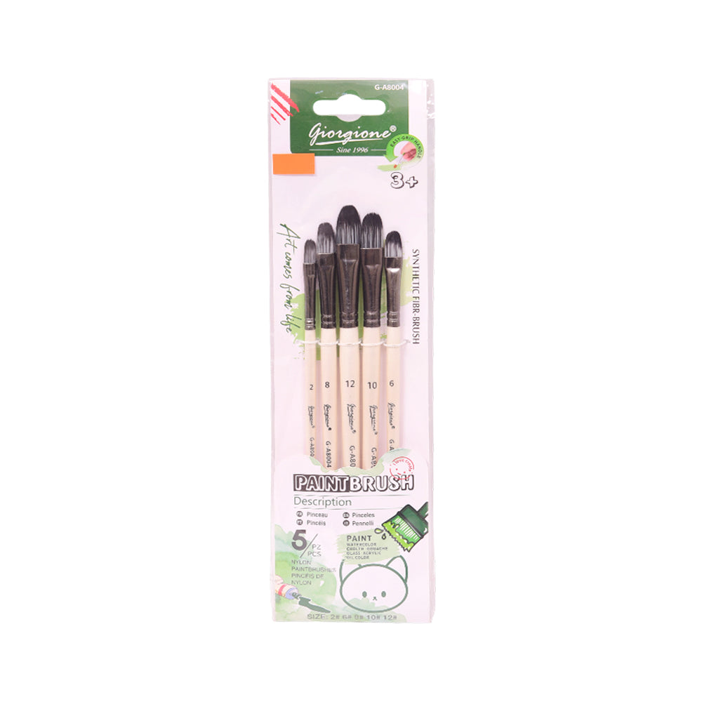 GA8004 FLAT BRUSH 5PCS
