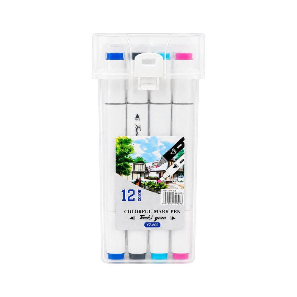 YZ-502 Color Marker Dual Tip 12PCS Ir