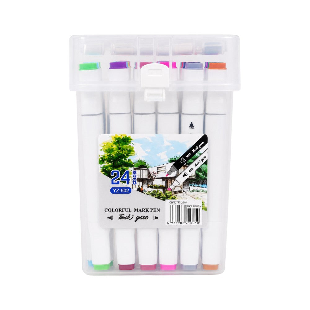 YZ-502 Color Marker Dual Tip 18PCS Ir