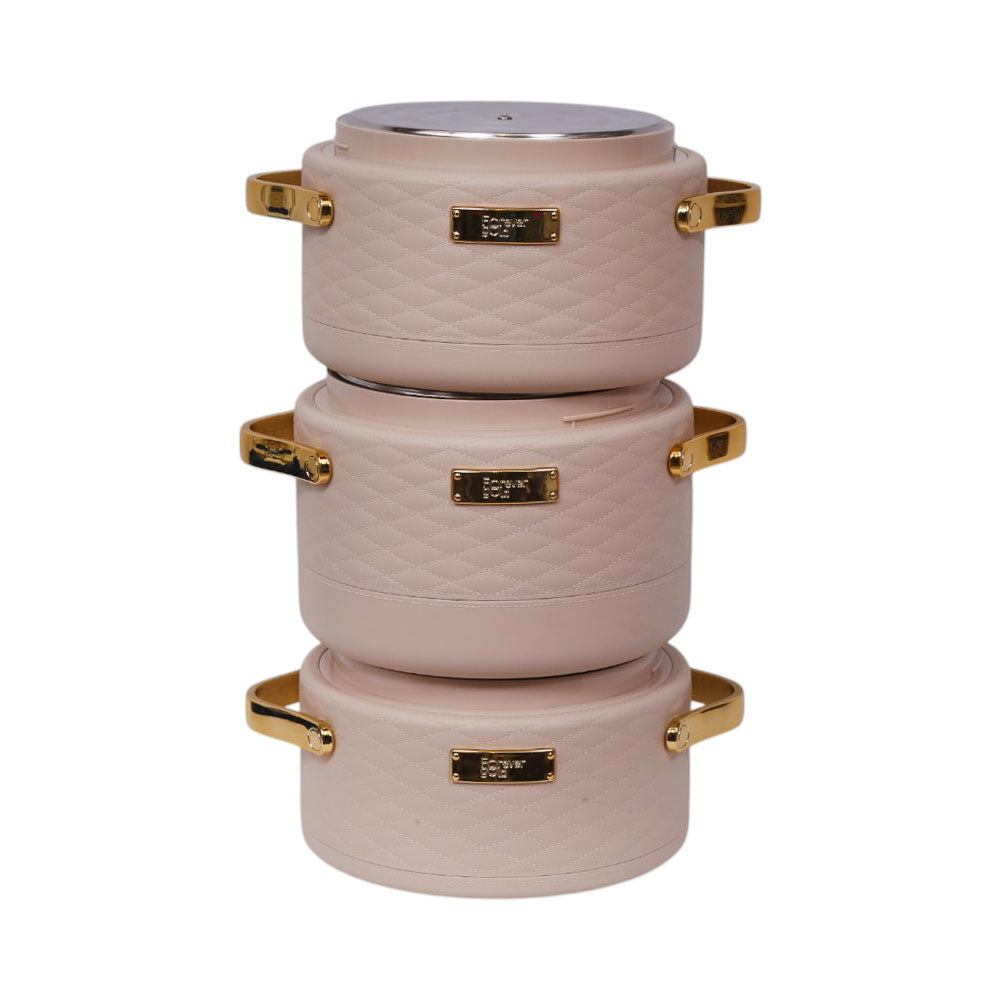 HOT POT SET 3PC FOREVER GOLD EHP BEIGE