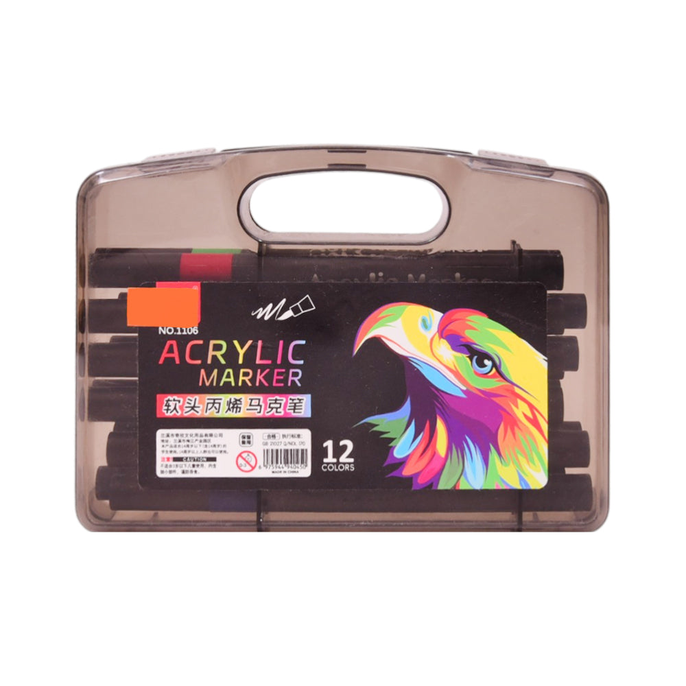 1106-12 ACRYLIC MARKER 12PCS