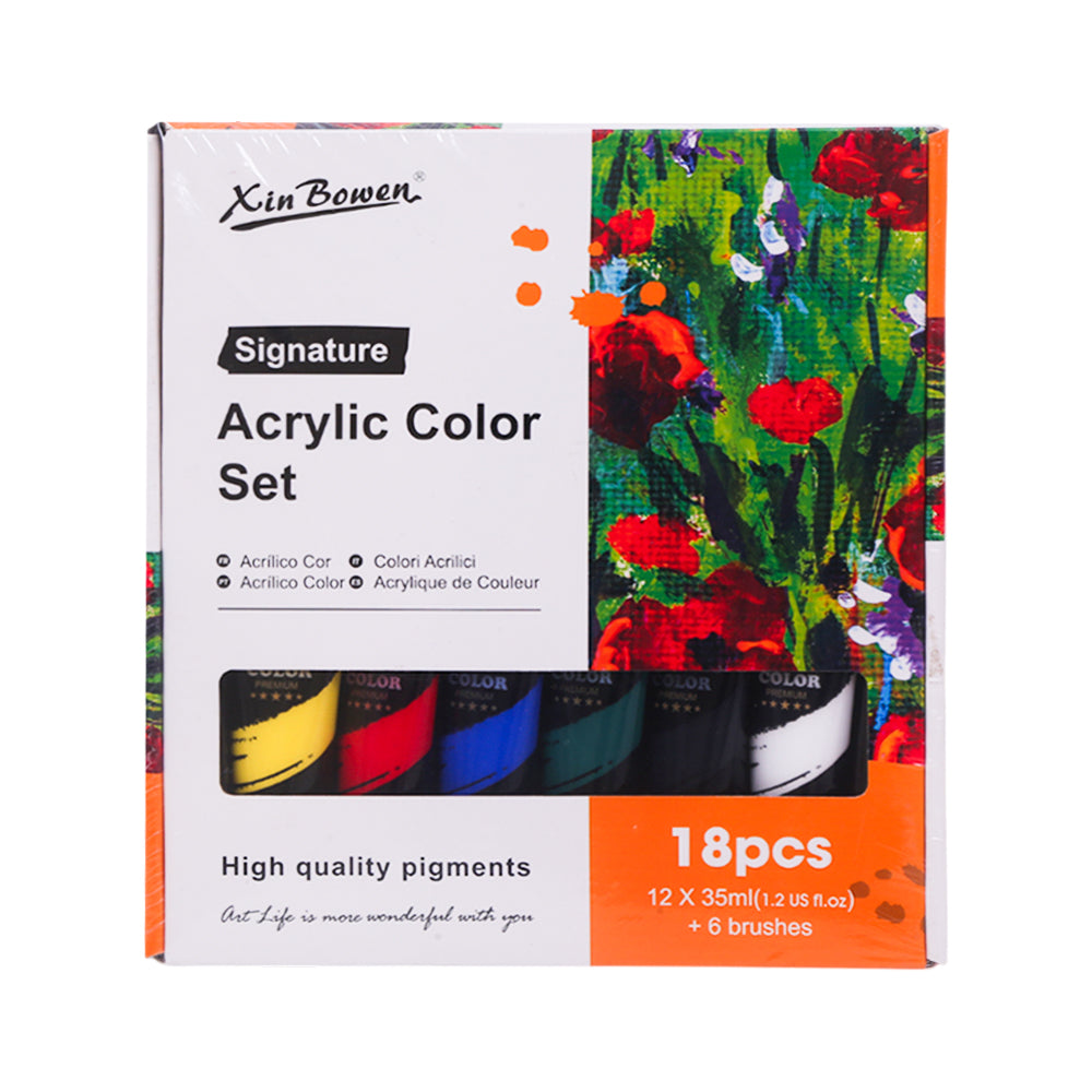 XBW0614-18 SIGNATURE ACRYLIC COLOR 18PC SET 35ML