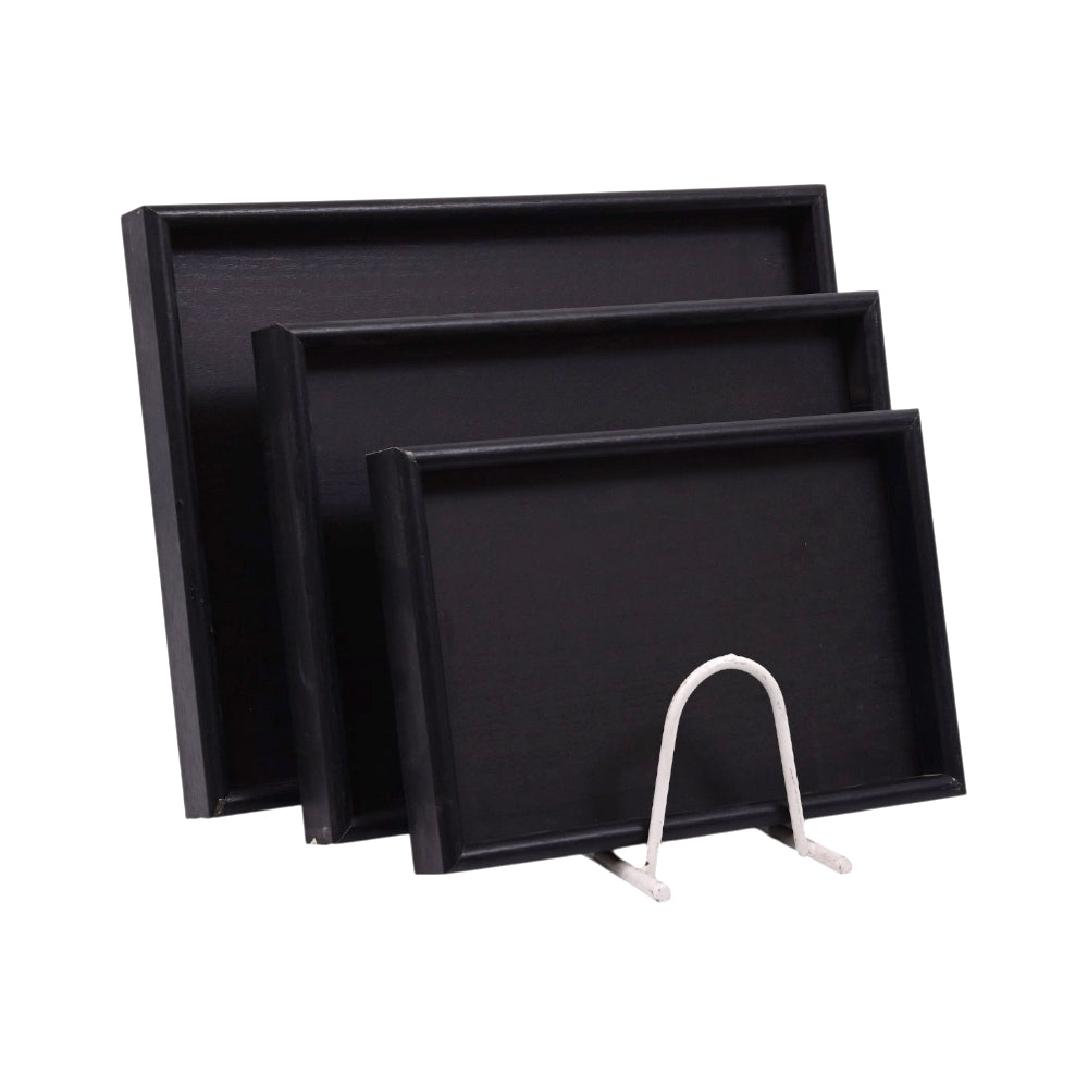 TRAY SET 3PC WOODEN ABC-562