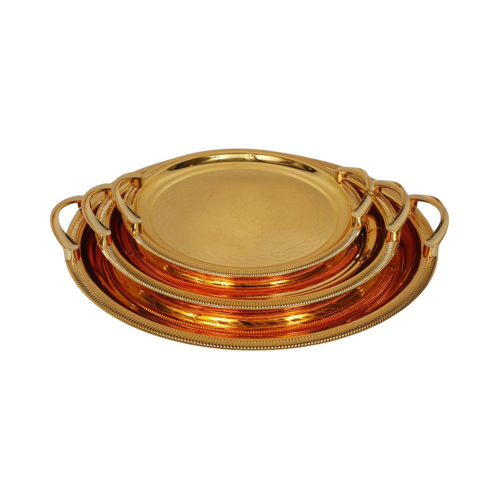 TRAY SET 3PC STEEL OPALINA T1560-3-G