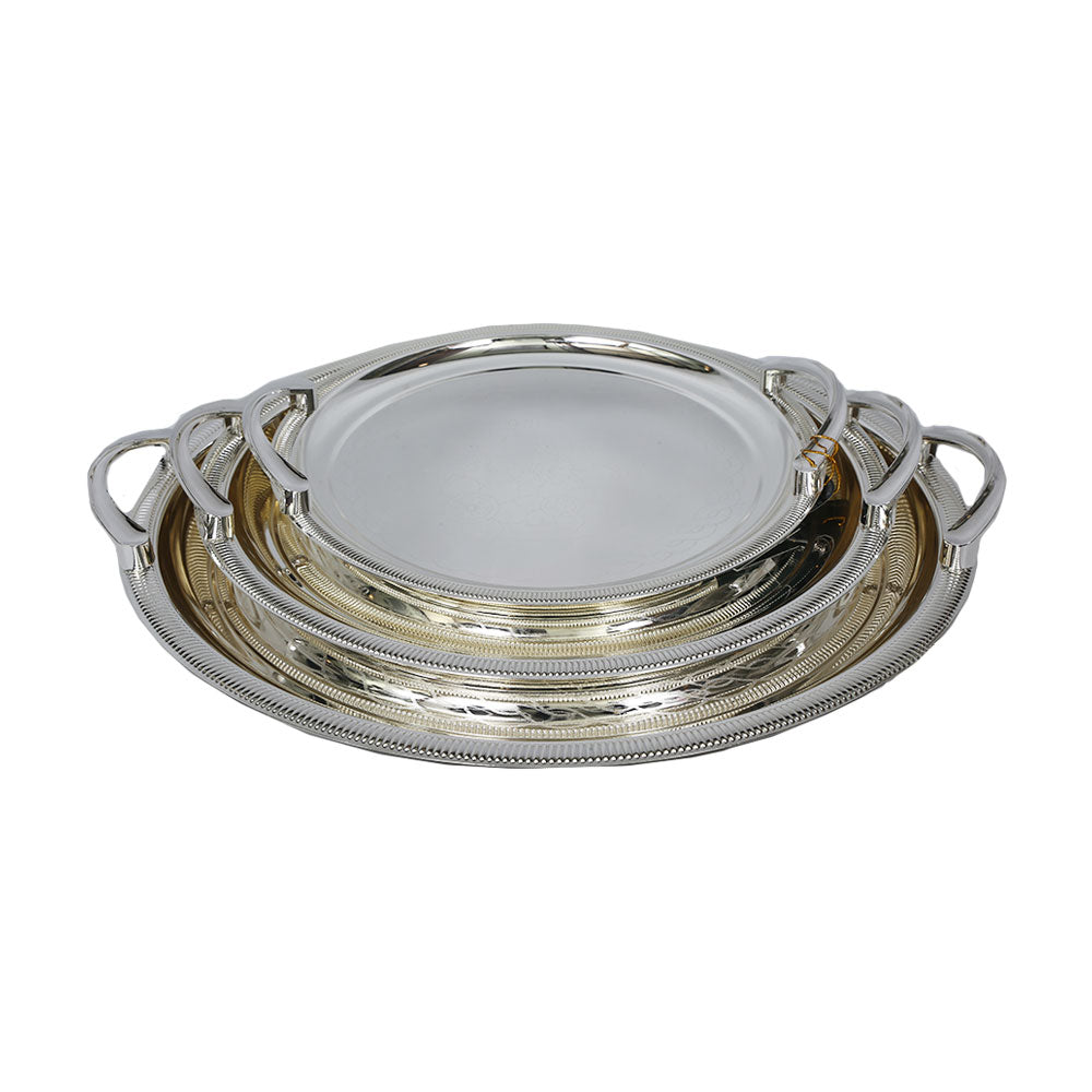 TRAY SET 3PC STEEL OPALINA T1560-3-S