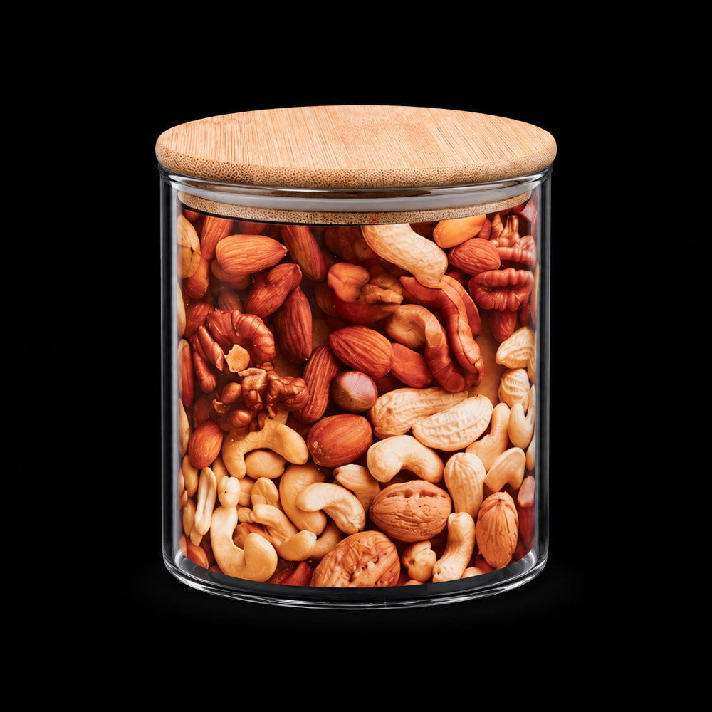JAR WELLDECO ROUND WOODEN LID WG10-685