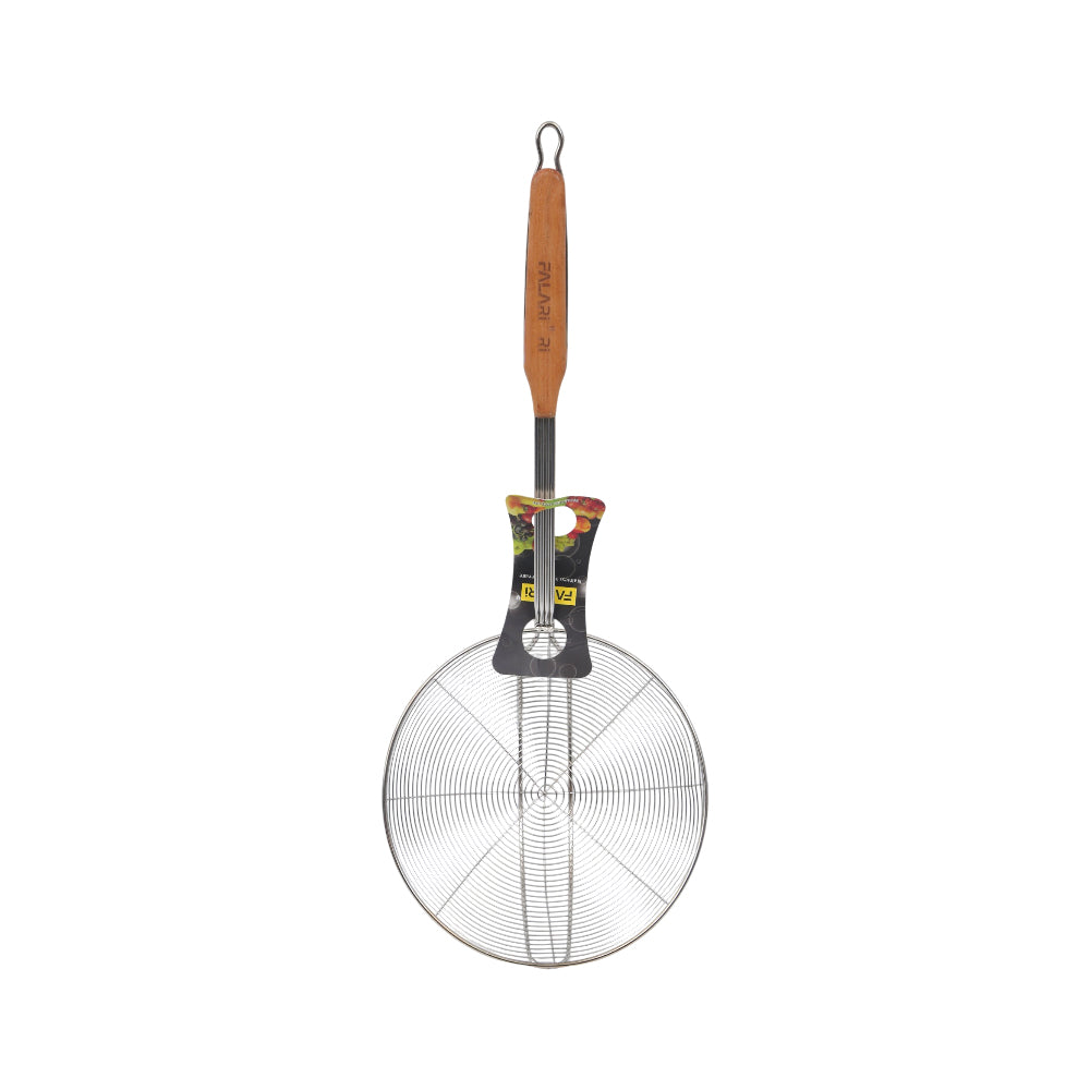 FRY STRAINER STEEL WOOD HANDLE 20CM