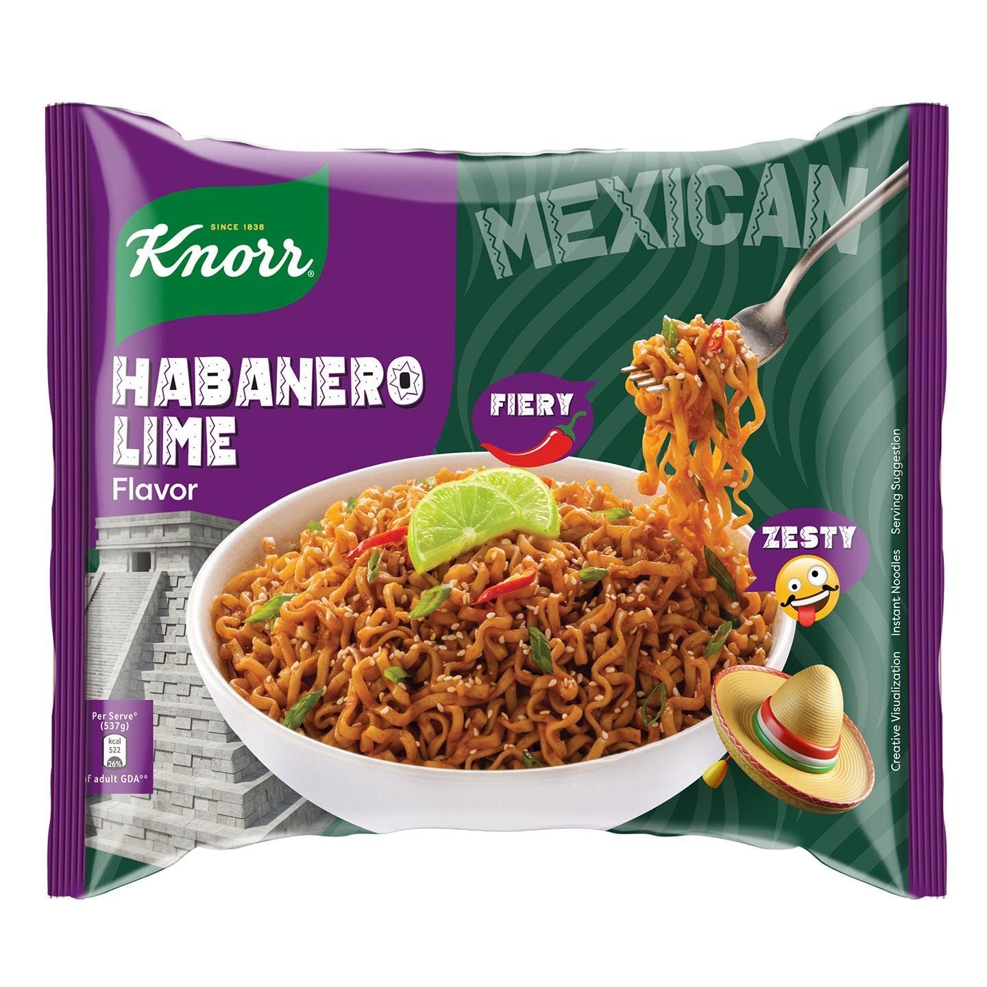 KNORR NOODLES HABANERO LIME 137 GM