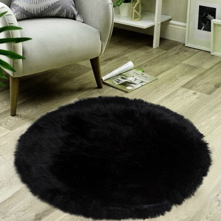 ORIENTAL FUR RUG ROUND 80X80