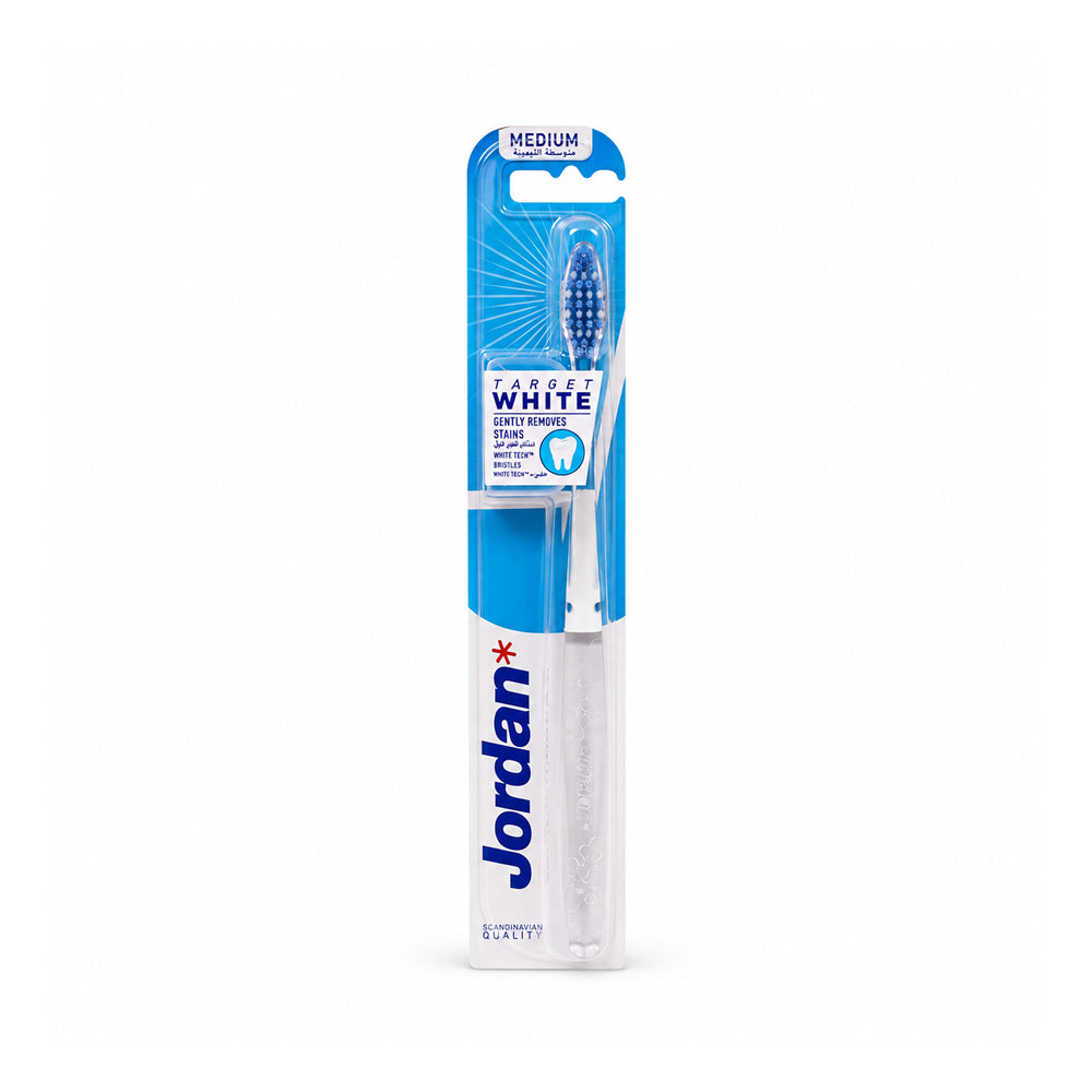 JORDAN TOOTH BRUSH TARGET WHITE MEDIUM BASIC