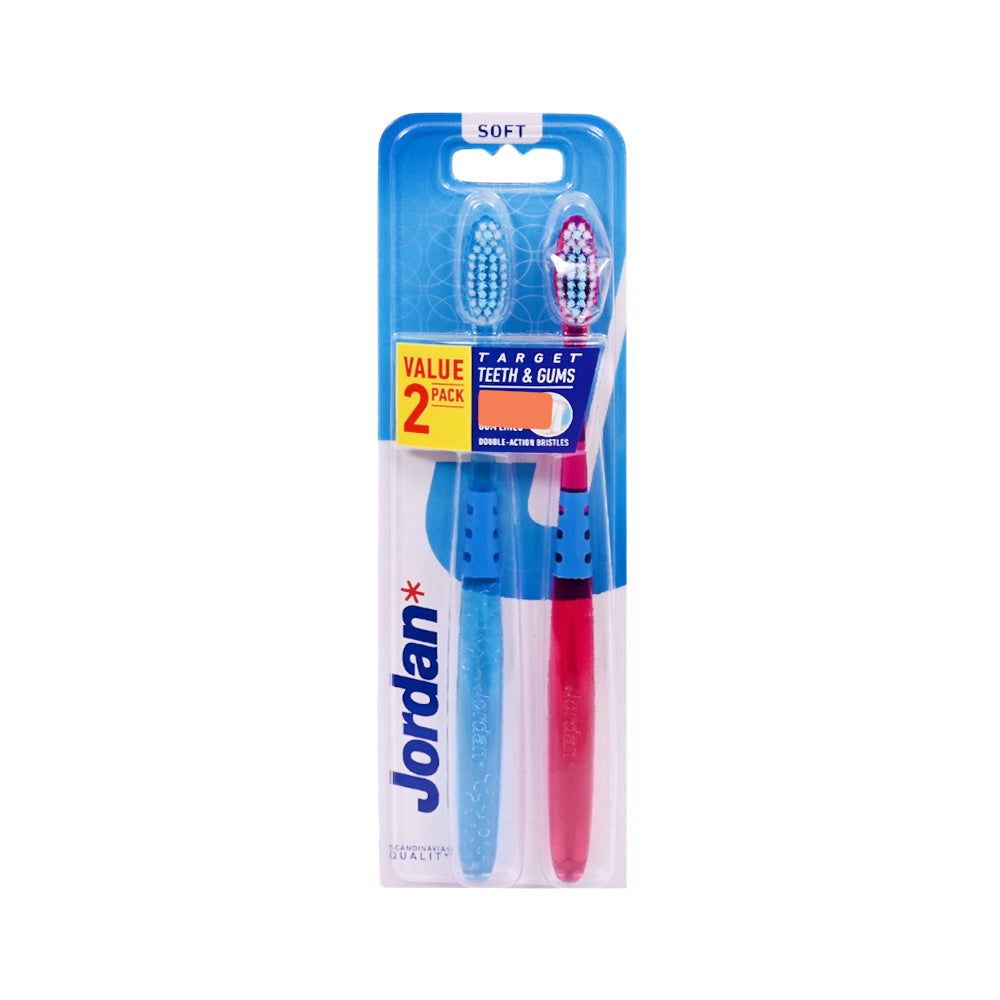 JORDAN TARGET TEETH & GUM SOFT PACK 2 TOOTH BRUSH