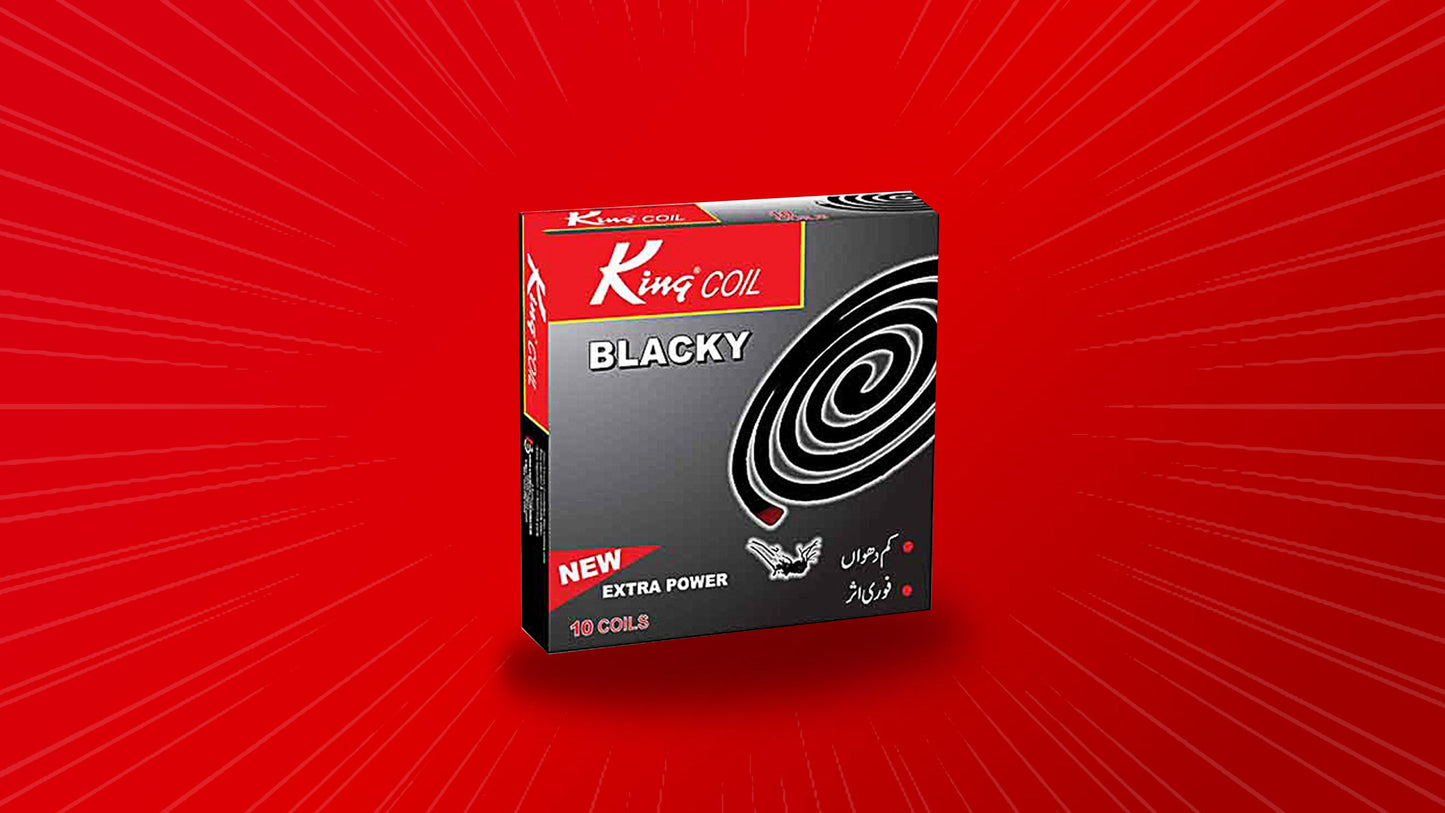 KING MOSQUITO COIL BLACKY EXTRA POWER 10PC PACK