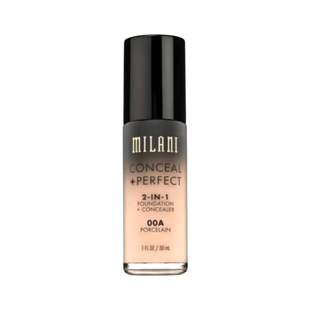 MILANI CONCEALER FOUNDATION 2 IN 1 00A PORCELAIN 30 ML