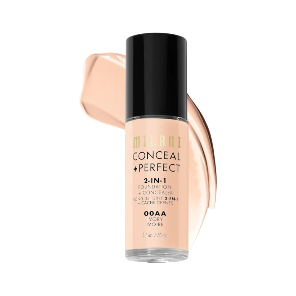 MILANI CONCEALER FOUNDATION 2 IN 1 00A IVORY 30 ML