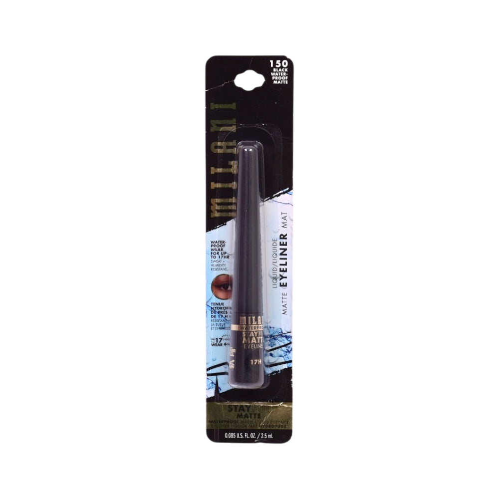 MILANI STAY PUT MATTE LIQUID EYE LINER (150 BLACK WATER PROO