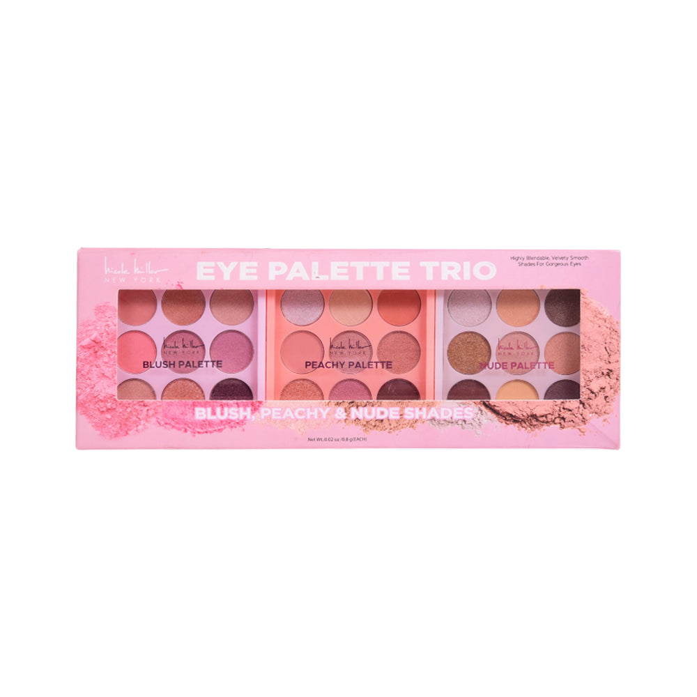 NIKOLE MILLER EYE PALETTE TRIO BLUSH PEACHY & NUDE SHADES