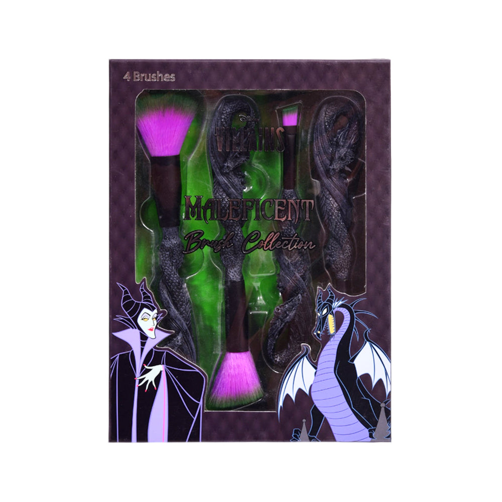 DISNEY VILLAINS MALEFICENT 4PC BRUSH SET
