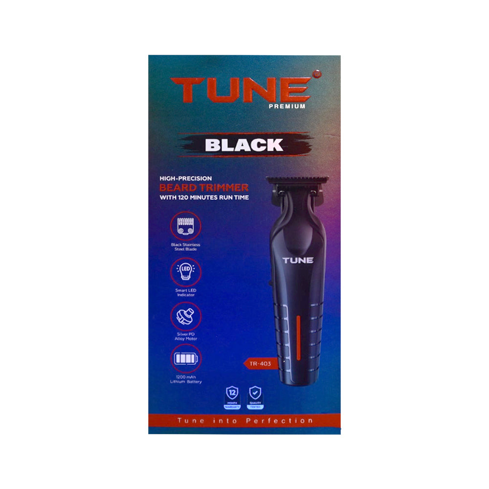 TUNE HAIR TRIMMER TR-403 BLACK WITH 120 MINUT