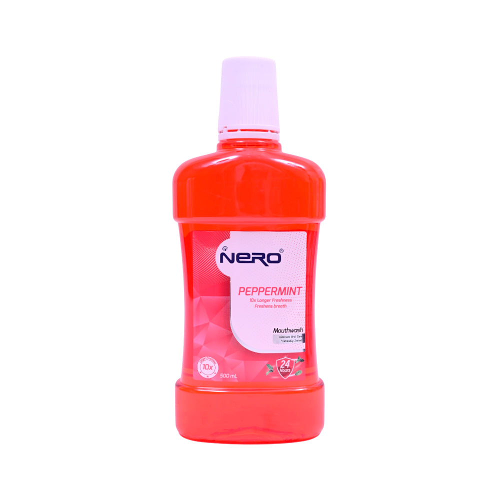 NERO MOUTHWASH PEPPERMINT 10X LONGER FRESHNESS FRESHENS BREA
