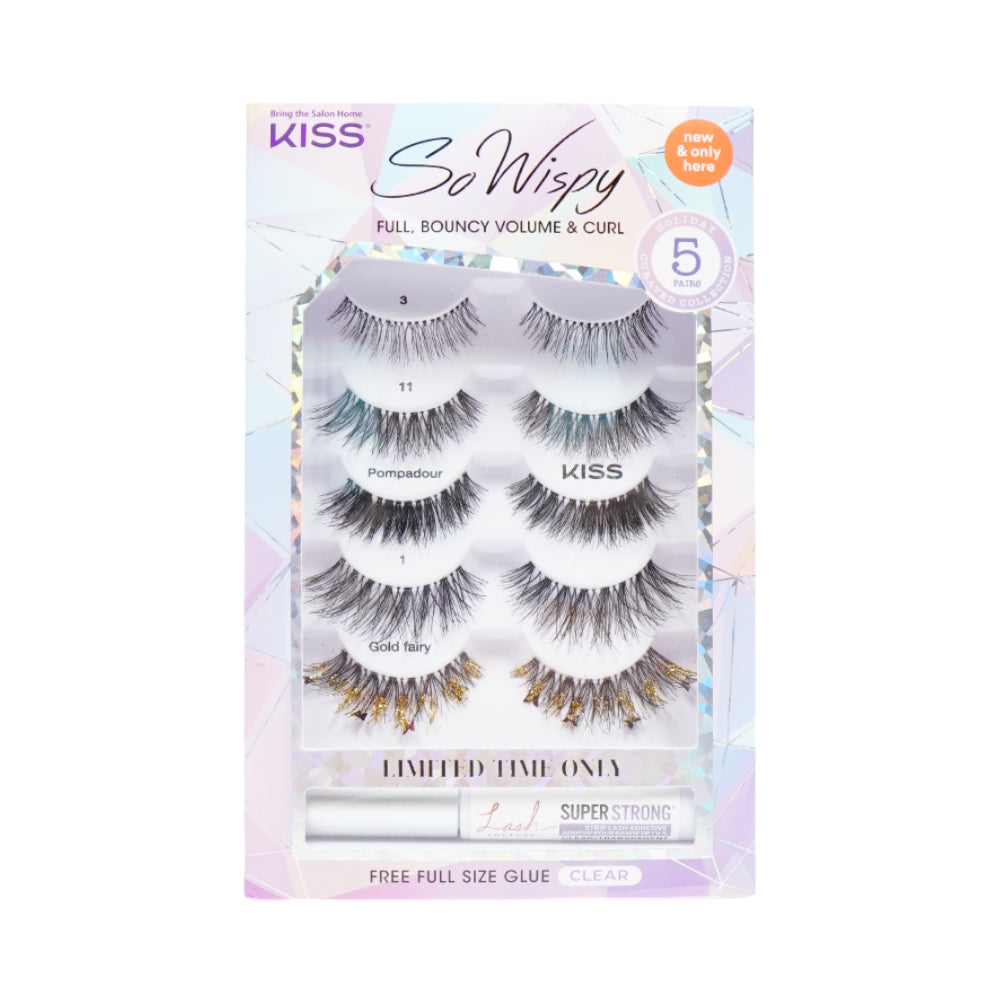 KISS SO WISPY FULL BOUNCY VOLUME & CURL FREE FULL SIZE GLUE