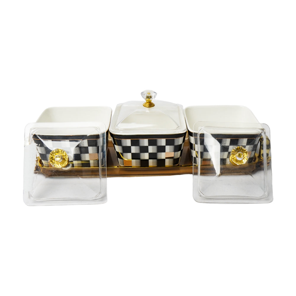 DISH DRY FRUIT 3PC ROYAL BISTRO 9166