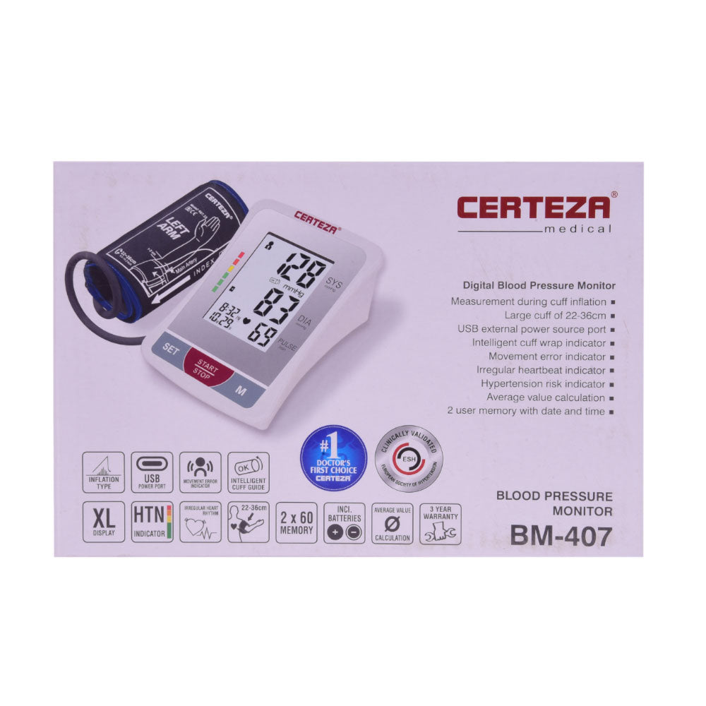 CERTEEZA BLOOD PRESSURE MONITOR BM407