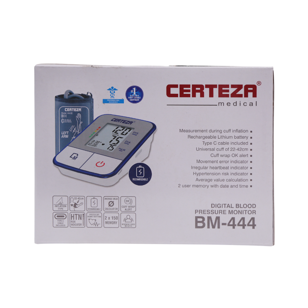CERTEZA BP MONITOR RECHARGEABLE BM444