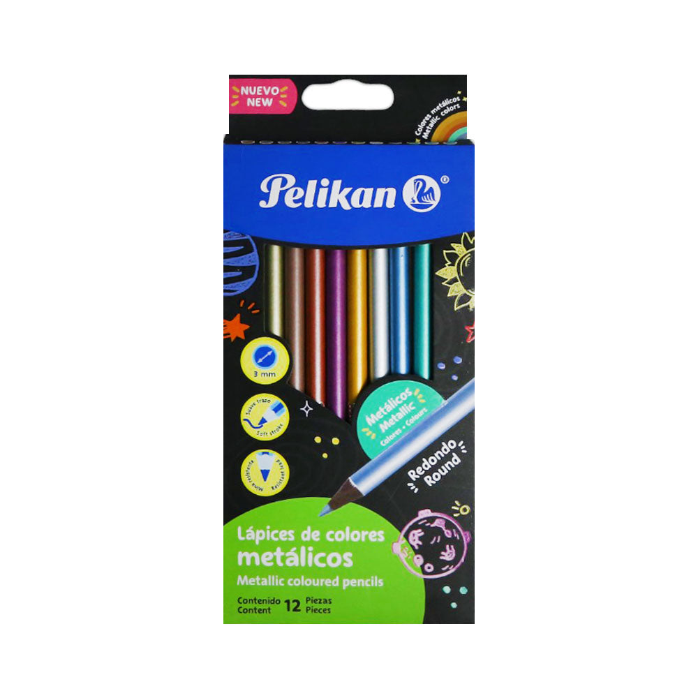 207543 PELIKAN COLORED PENCIL METALLIC 12PCS