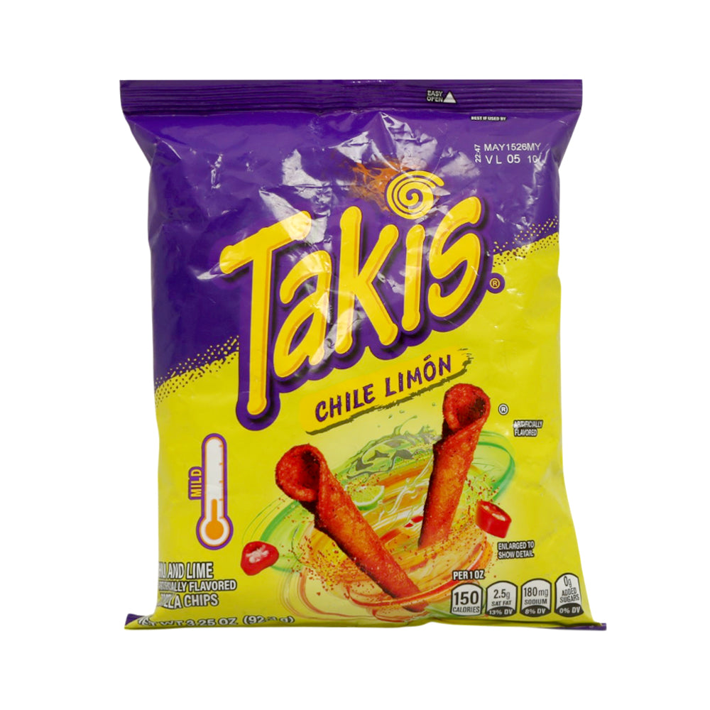 TAKIS CHIPS TORTILLA MILD CHILE LEMON LIME 92.3 GM
