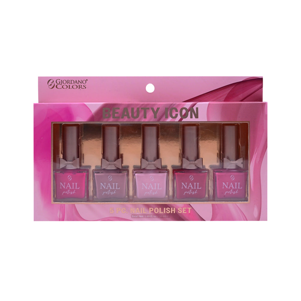 BEAUTY ICONIC NAIL POLISH 5PC SET NEW