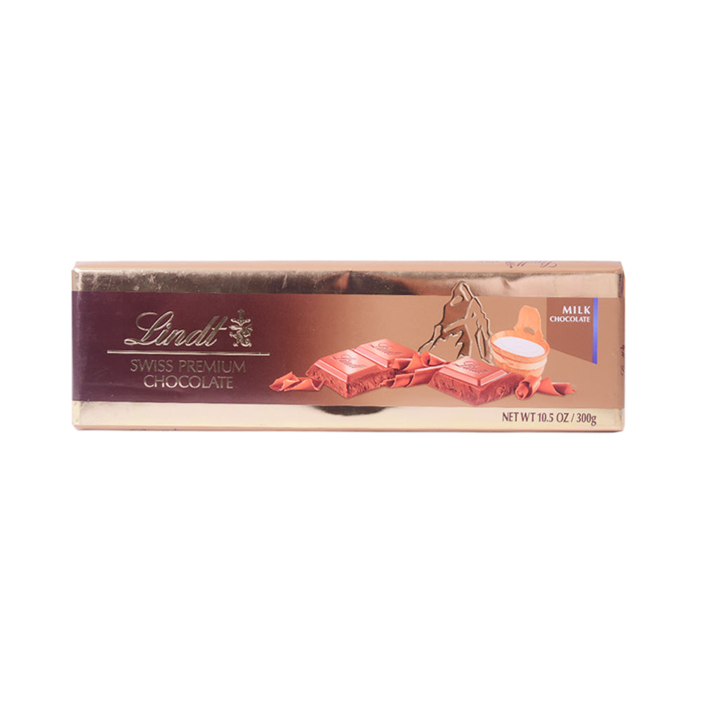 LINDT SWISS PREMIUM CHOCOLATE BAR MILK GOLD 300 GM