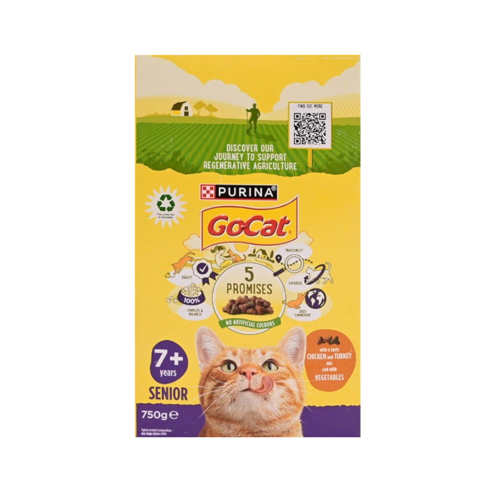 PURINA GO-CAT DRY SENIOR 7+ YEAR 750G