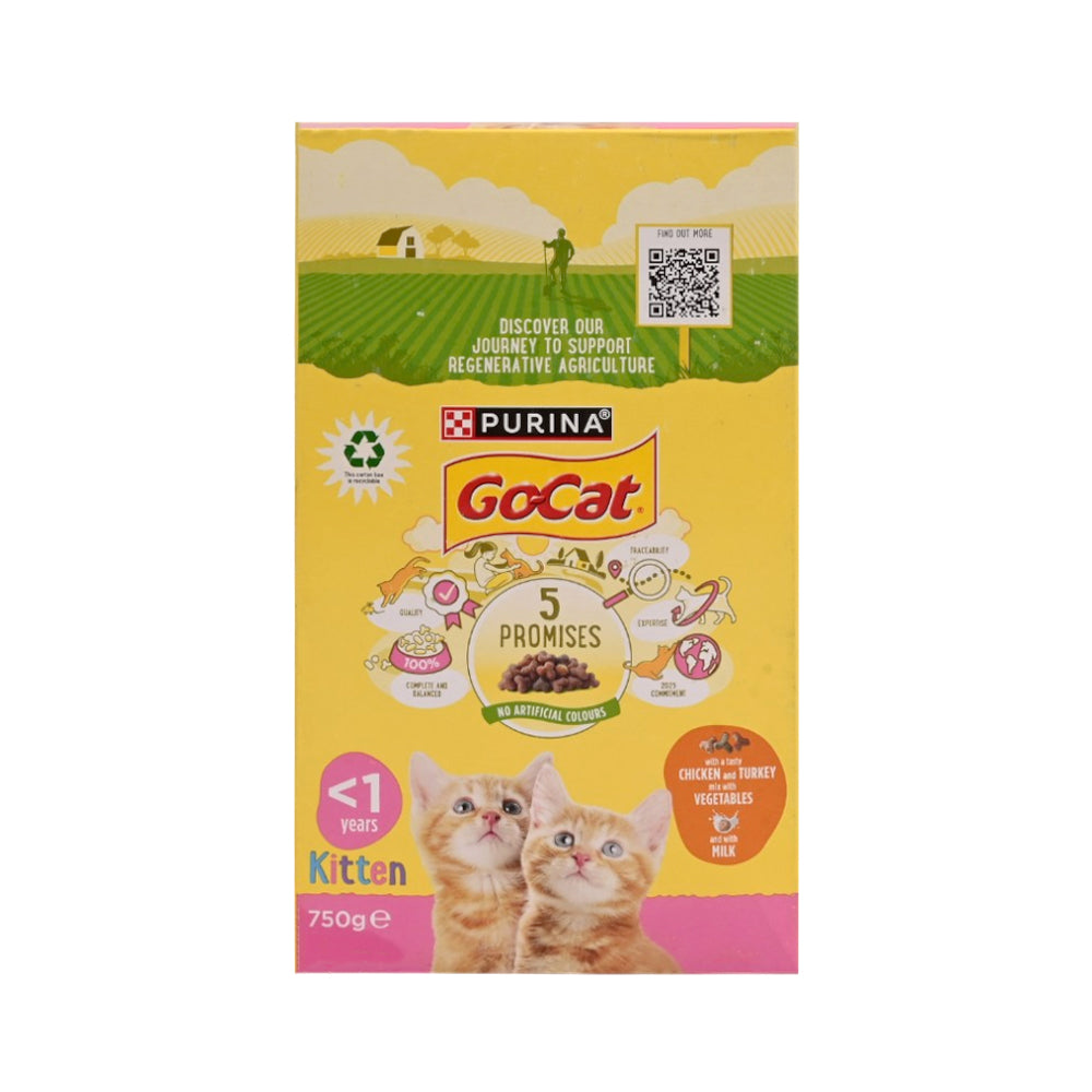 PURINA GO-CAT DRY KITTEN 1 YEAR 750G