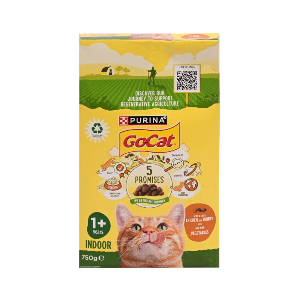 PURINA GO-CAT DRY INDOOR 1+ YEAR 750G
