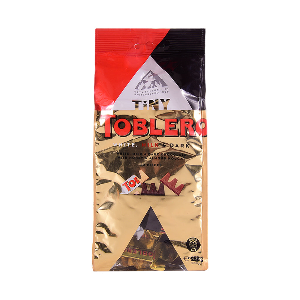 TOBLERONE CHOCOLATE TINY WHITE MILK & DARK 256 GM