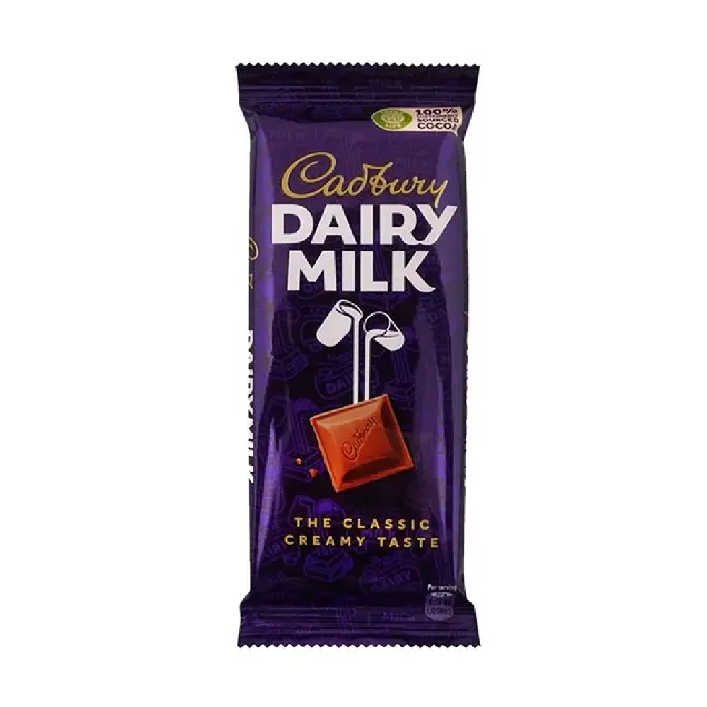 CADBURY DAIRY MILK CHOCOLATE BAR THE CLASSIC CREAMY 85 GM