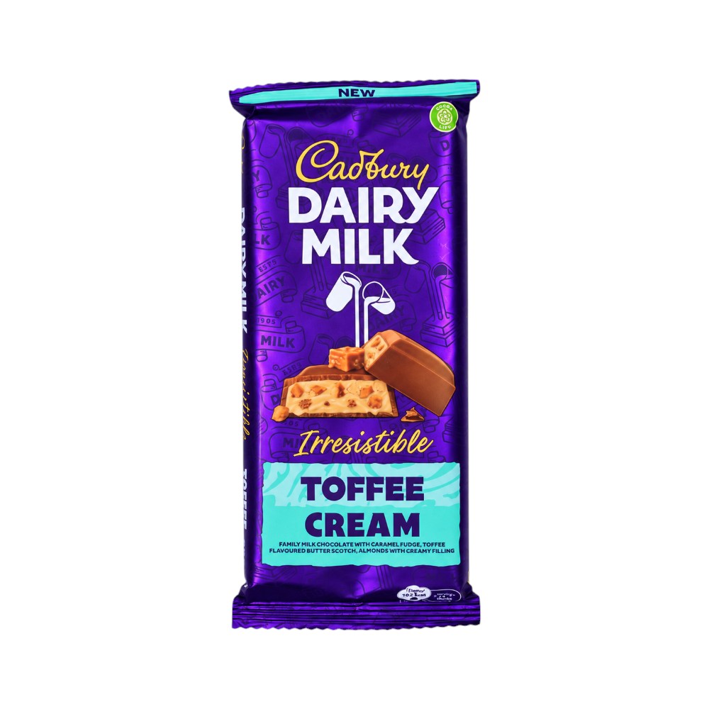 CADBURY DAIRY MILK CHOCOLATE TOFFEE CREAM 105 GM
