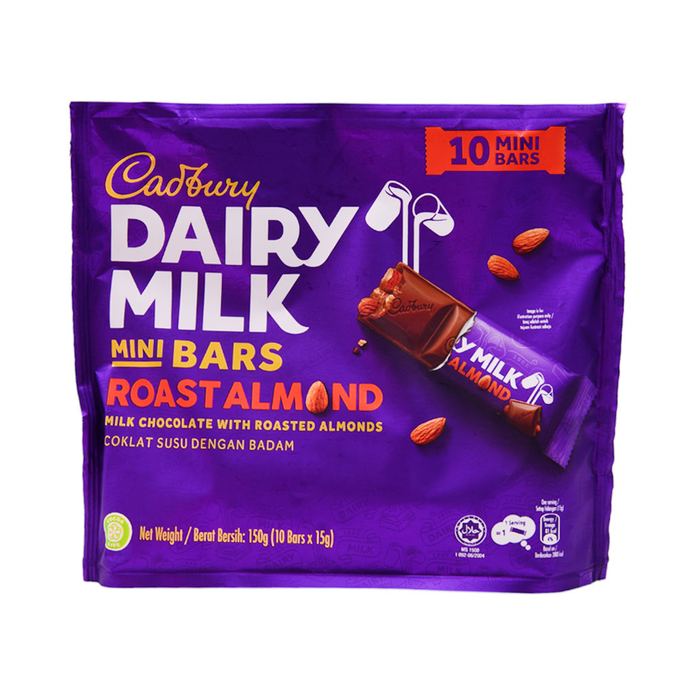 CADBURY DAIRY MILK CHOCOLATE ROAST ALMOND POUCH 150 G