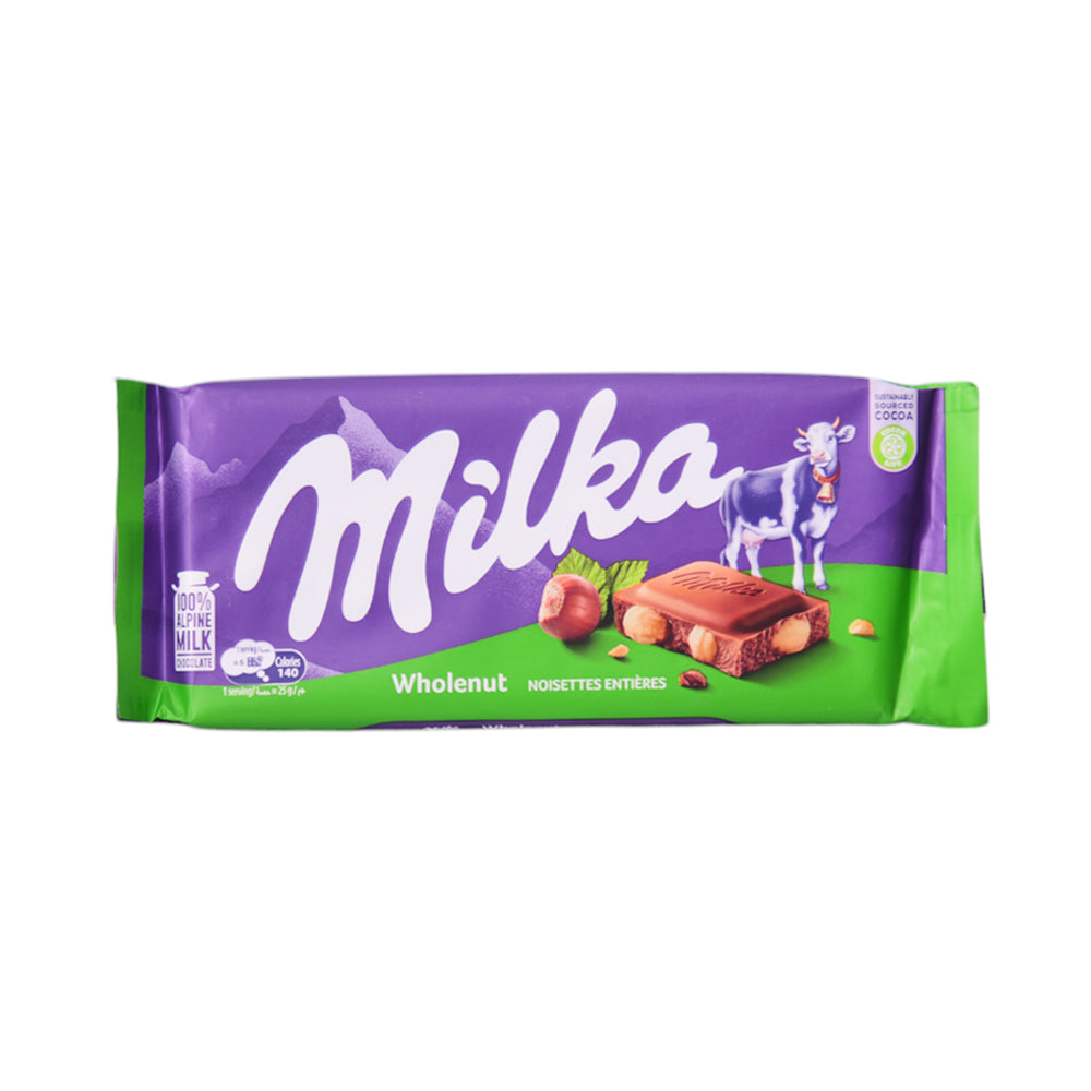 MILKA CHOCOLATE WHOLENUT 90 GM