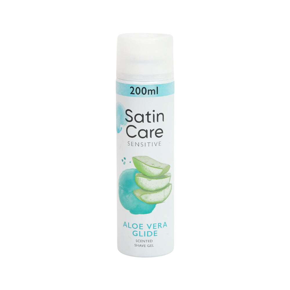 SATIN CARE SHAVING GEL SENSITIVE ALOE VERA GLIDE 200 ML