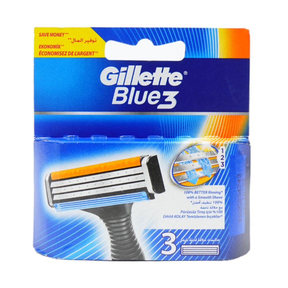GILLETTE BLUE 3 BLADES 3 CARTS PC