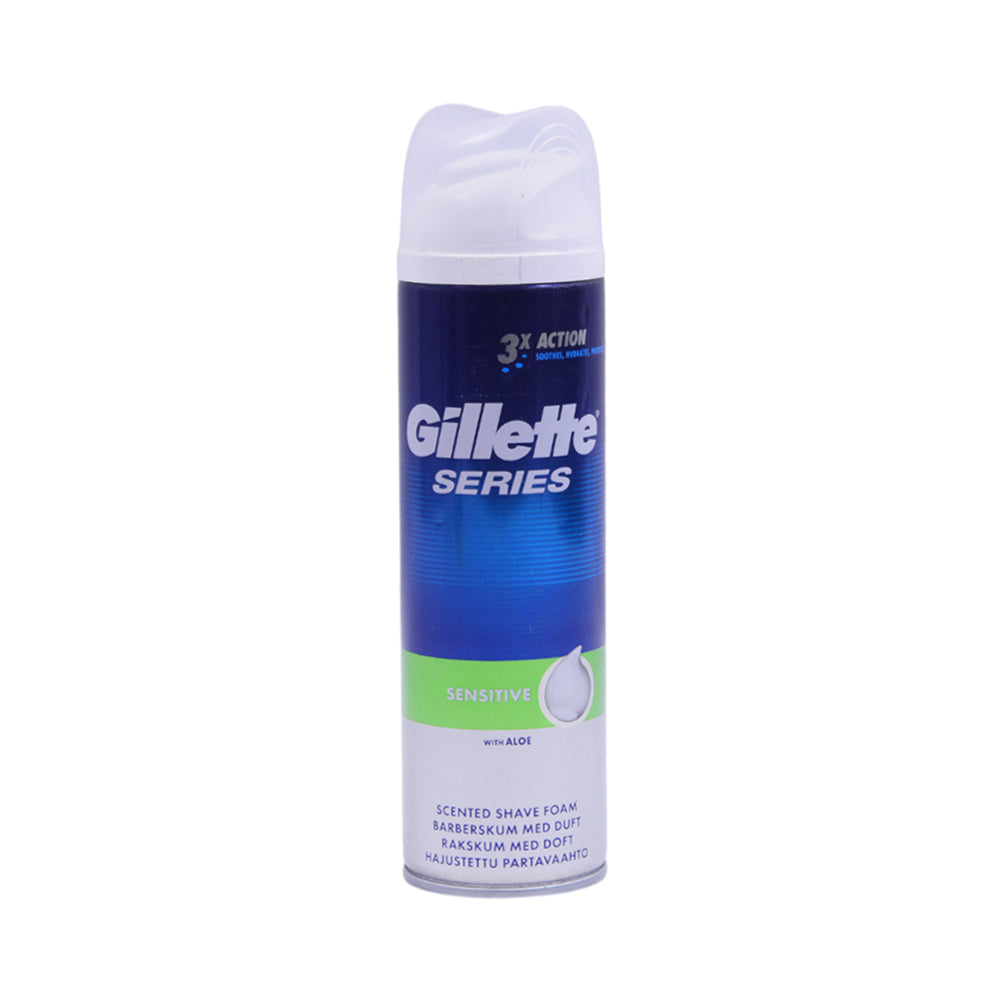 GILLETTE SERIES SHAVING FOAM MOUSSE SENSITIVE SKIN 250 ML