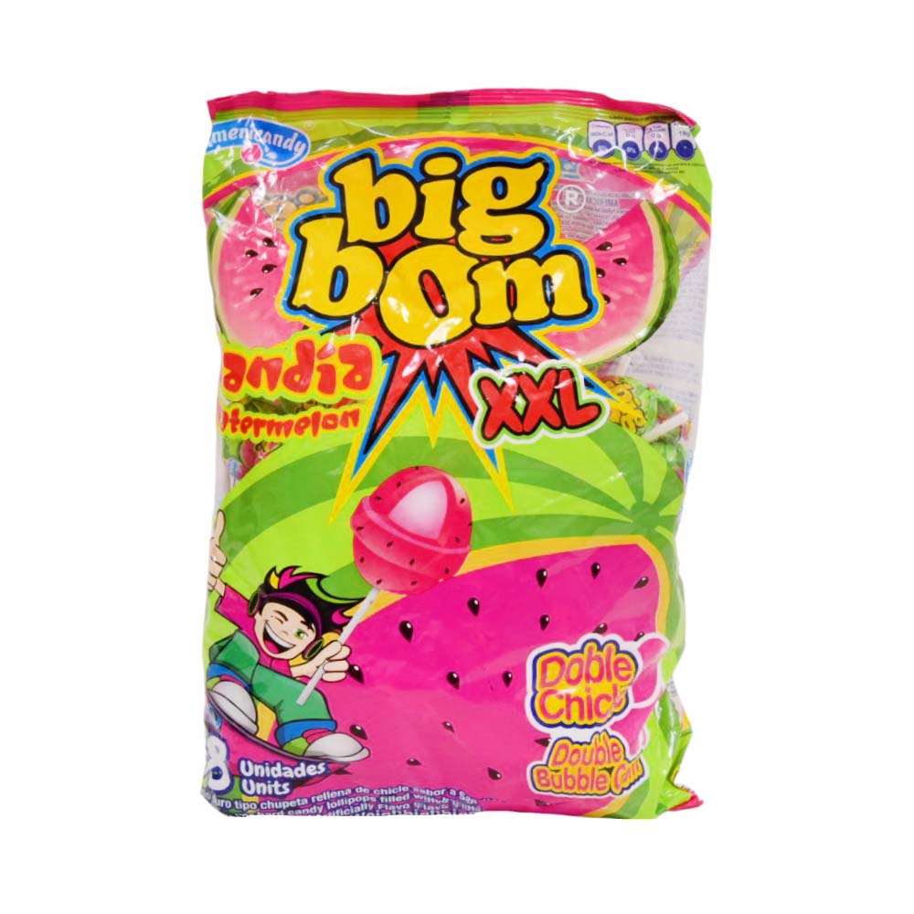 BIG BOM LOLLY POP SANDIA WATERMELON XXL PACK 1200 GM