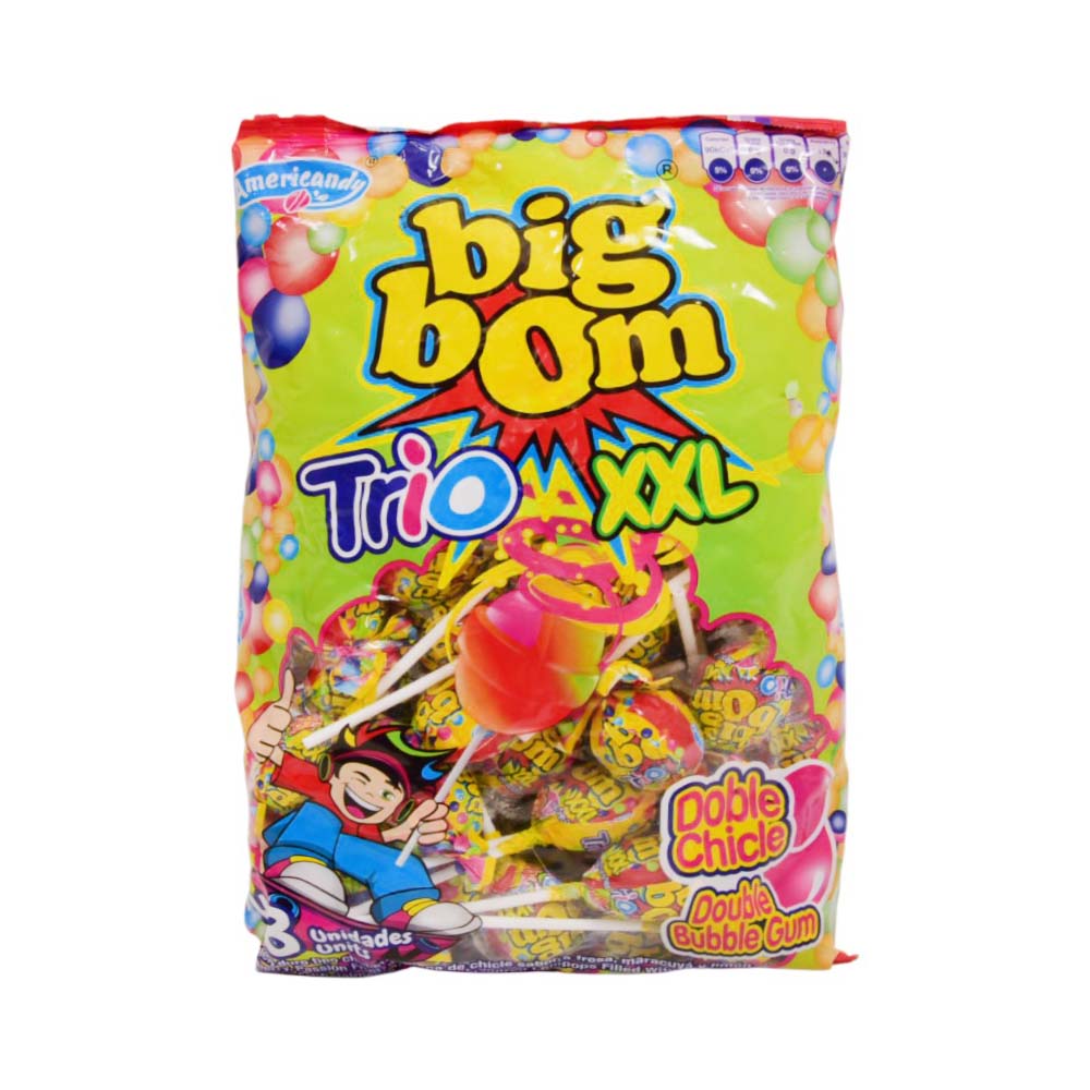 BIG BOM LOLLY POP TRIO 48PC XXL PACK 1200 GM
