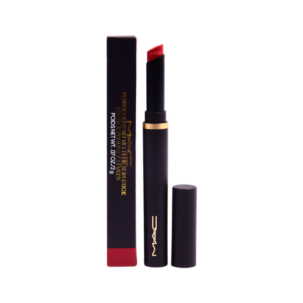 MAC POWDER KISS VELVET BLUR SLIM LIPSTICK 877 DEVOTED TO CHI