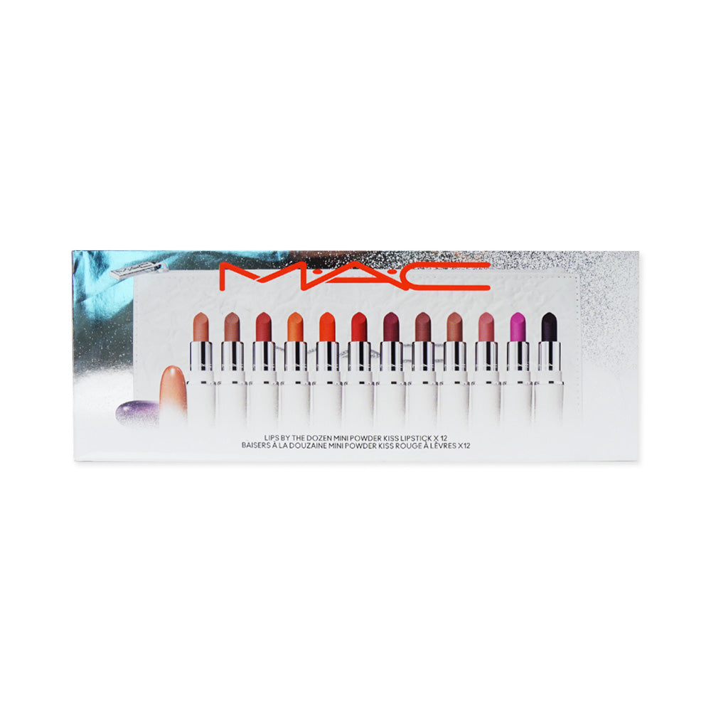 MAC LIPS BY THE DOZEN MINI POWDER KISS LIPSTICK SET