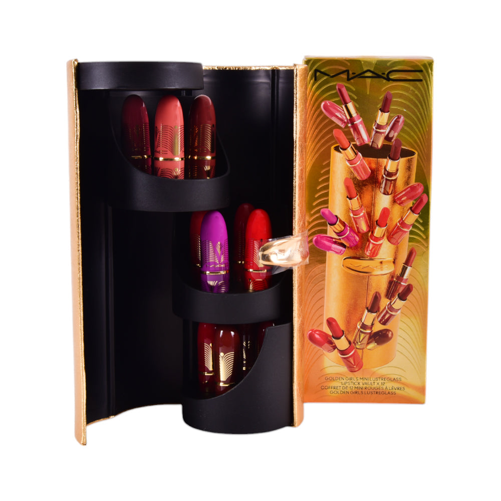 MAC GOLD GIRLS 12MINI LUSTRE GLASS LIPSTICK SET