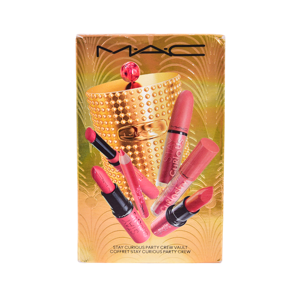 MAC STAY CURIOUS 5PC LIPSTICS SET GOLD