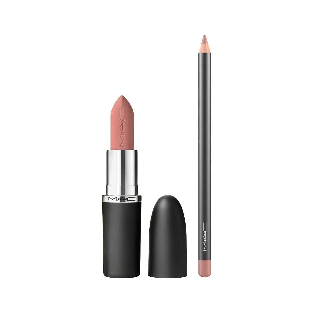 MAC LIP DUO WHIRL SET (SILKY MATTE LIPSTICK 3.5 G+ LIP PENCI